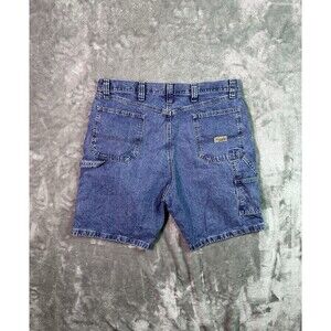 VTG Y2K Mens Baggy Carpenter Skate Blue Denim Shorts Jorts 38